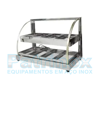 Estufa para salgados Vidro curvo dupla | Patrinox