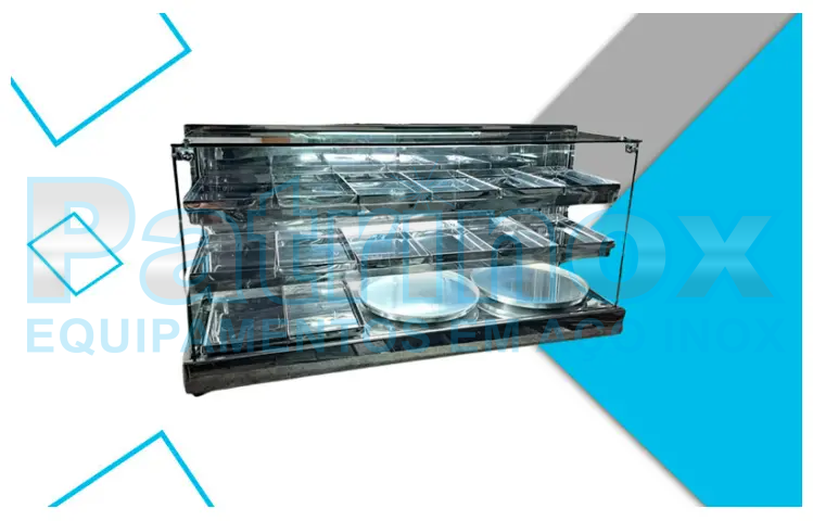  Estufa dupla em aço inox para salgados | Patrinox