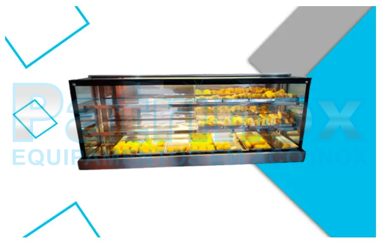  Estufa dupla em aço inox para salgados | Patrinox