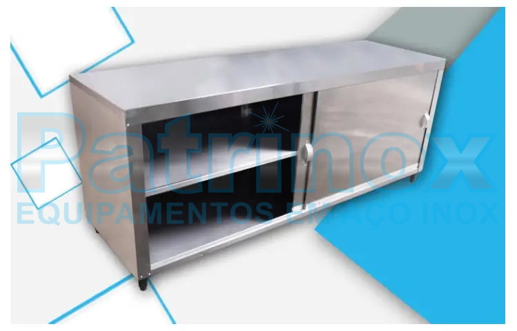  Gabinetes em aço inox  para cozinhas industriais  | Patrinox