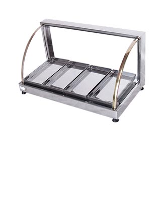 Estufa para salgados Vidro curvo em linha | Patrinox